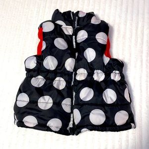 Gymboree polka dot puffy vest